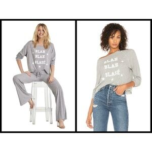 💕WILDFOX💕 Blah Blah Blase Thermal Graphic Top